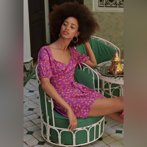 Spell Madame Peacock Sweetheart Mini Dress Boysenberry NWT! - Picture 3 of 7